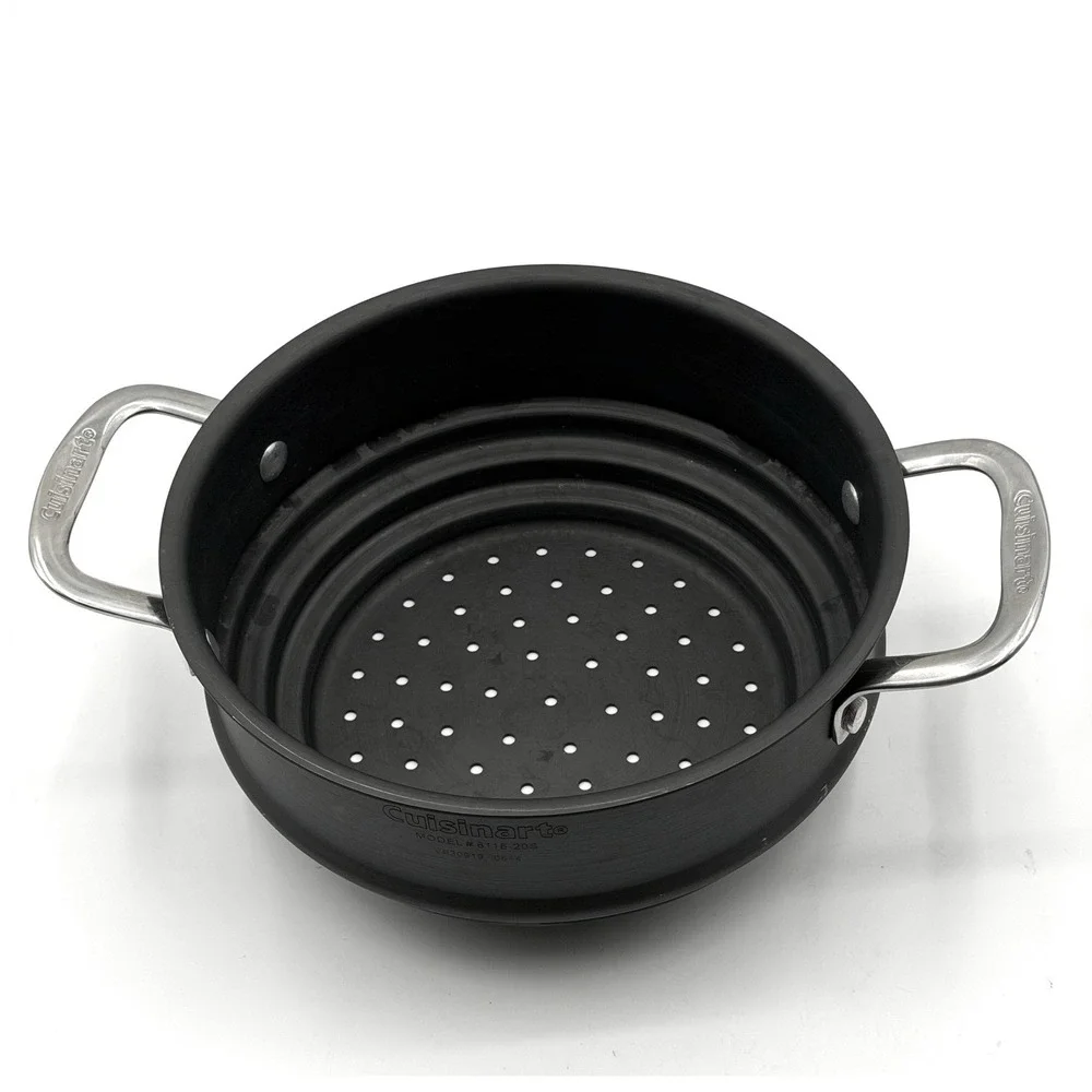 Cuisinart 6116-20S Hard Anodized Nonstick Universal Steamer Insert Black 8 inch